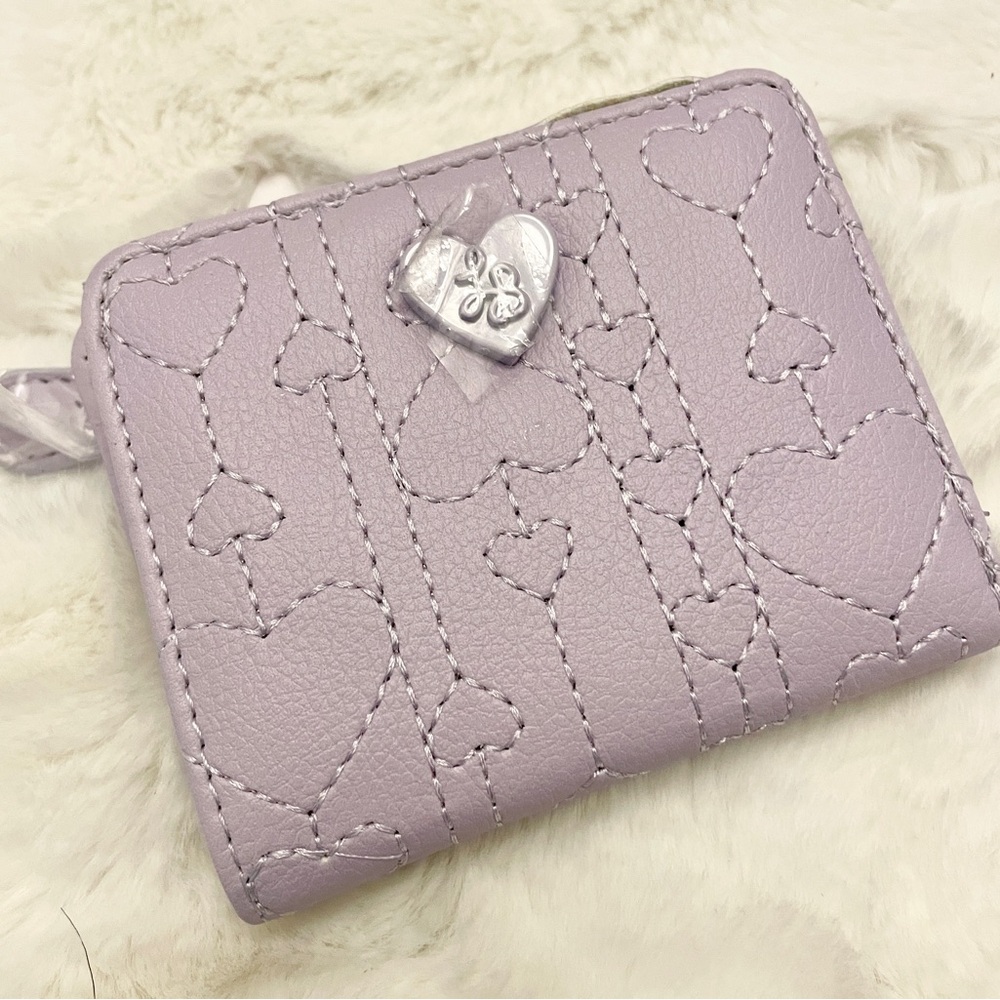 BETSEY‎ JOHNSON Purple Heart LB Money Wallet New